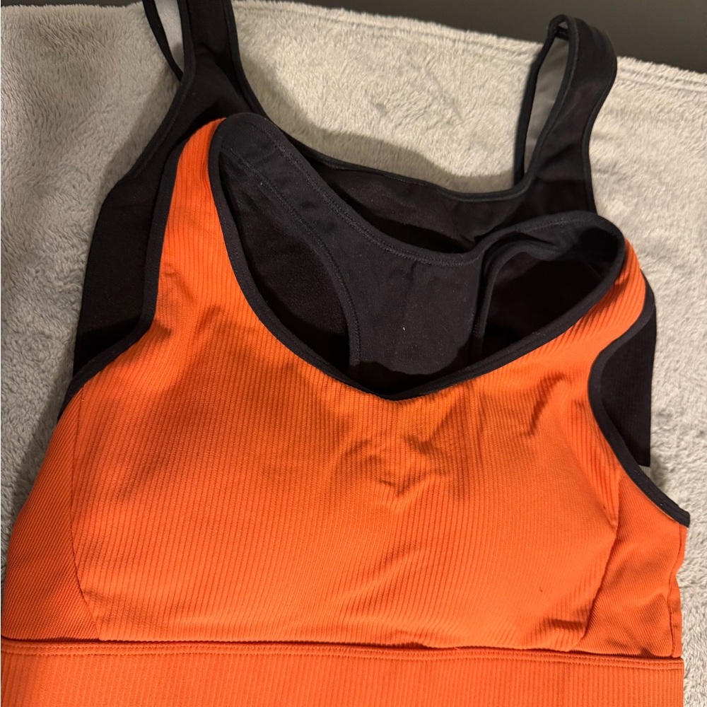 Victoria's Secret Black  and Zyia Orange Sports Bras